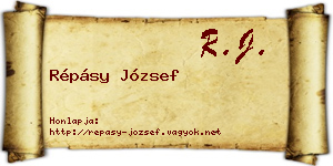 Répásy József névjegykártya